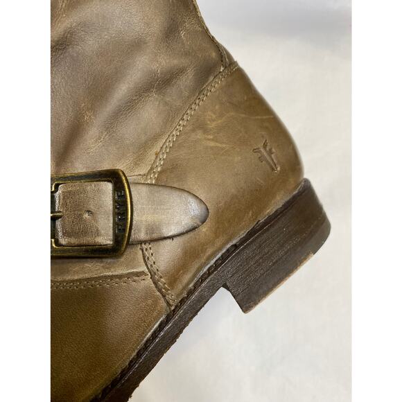 Frye Leather Engineer Harness Motorcycle Bootie 6.5 - Picture 6 of 9